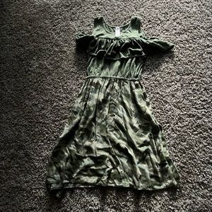 Camo and army green dress.